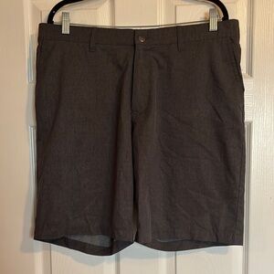 Adidas men’s gray 9” inseam flat front golf shorts size 36